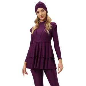 Women Burkini Islamic Modest Clothing Plus Size Muslim Swimwear 16W